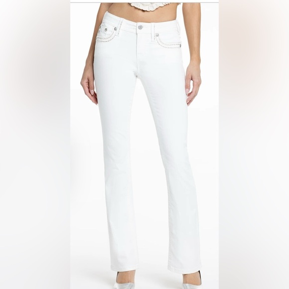 Miss Me Women's White Boot Cut Jeans - Picture 1 of 14